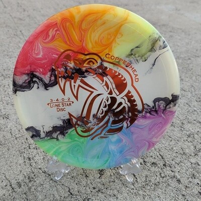 Rainbow Swirl Glow LSD Copperhead 177g. Free Shipping!