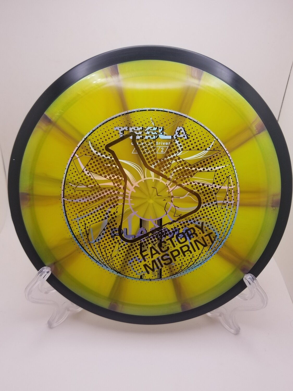 MVP Discs Yellow/Tan Burst Misprint Tesla Plasma 167g