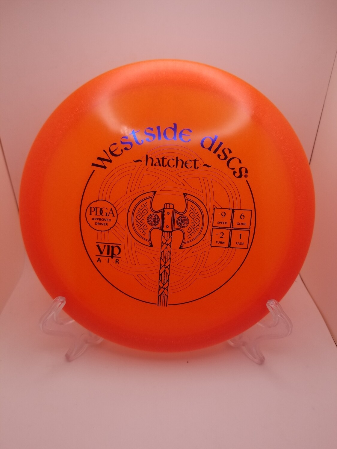 Westside Discs Stamped Orange Hatchet VIP Air 156g