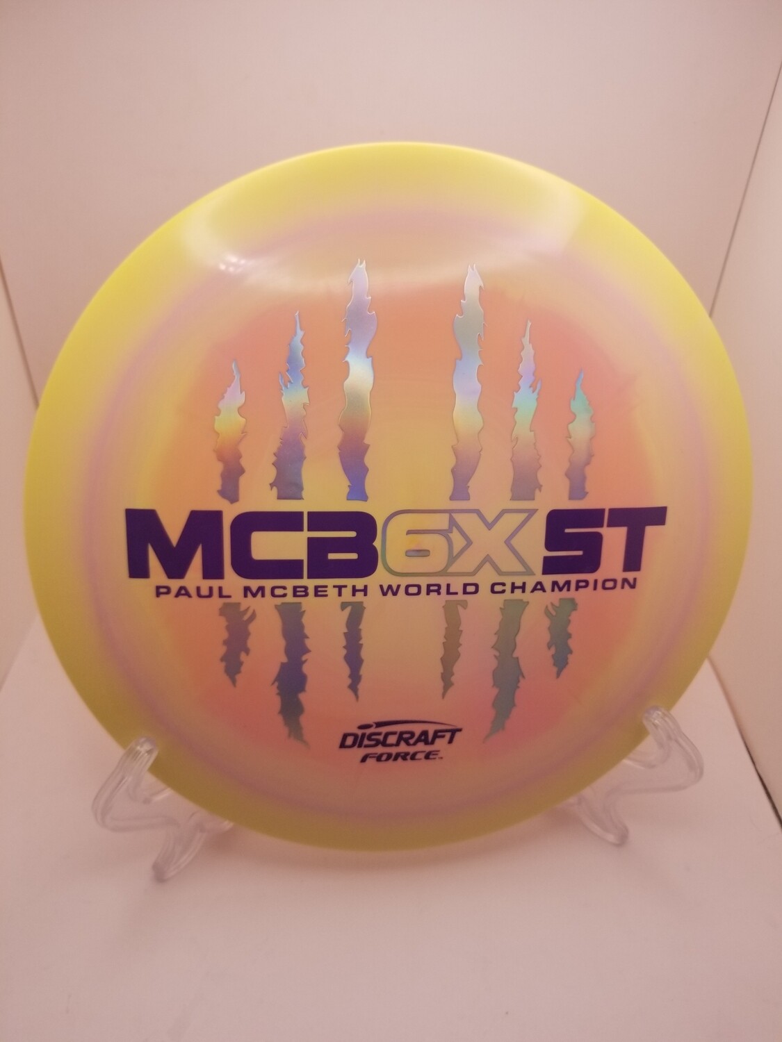 Discraft Discs Paul McBeth 6x ESP Force – 6 Claw MCB6XST Pink/Yellow Blend 173-174g