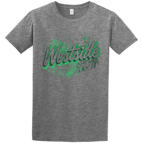 Westside Discs Grunge T-Shirt Heather Grey Large