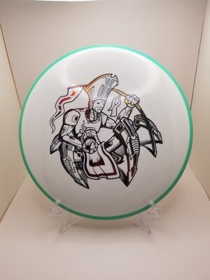 Axiom Disc Special Edition Papa Robo Paradox White Plate Teal Rim 178g