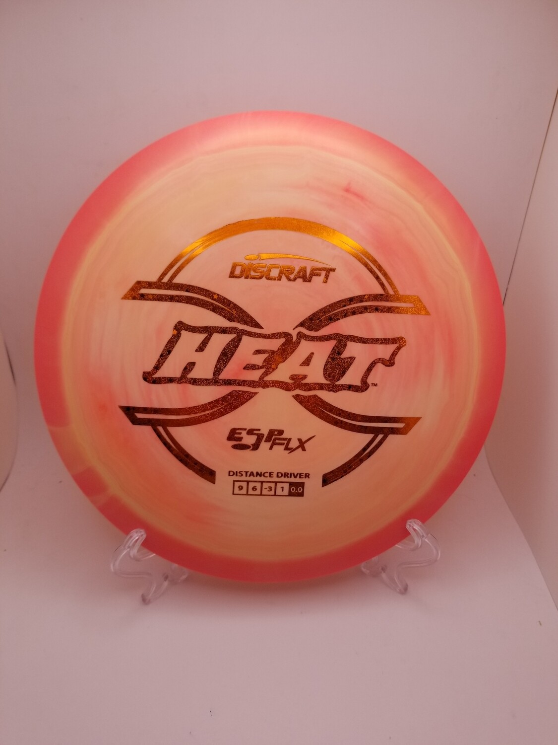 Discraft Discs ESP FLX Heat Salmon with Orange Sparkle Stamp 164-166g