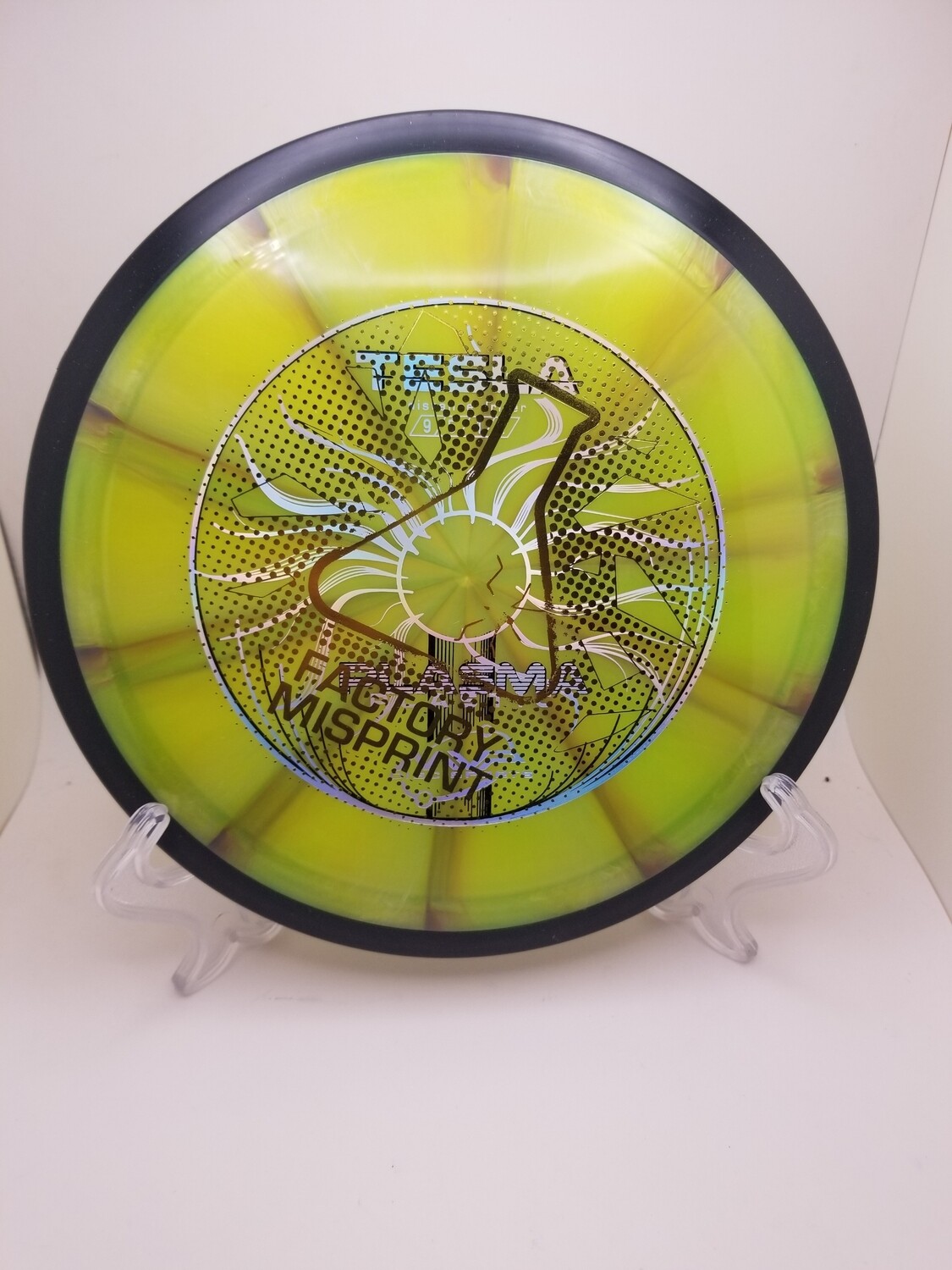 MVP Discs Yellow/Tan Burst Misprint Tesla Plasma 164g