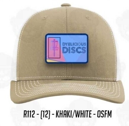 Dyelicious Discs Disc Golf Trucker Hat R112 - Khaki/White