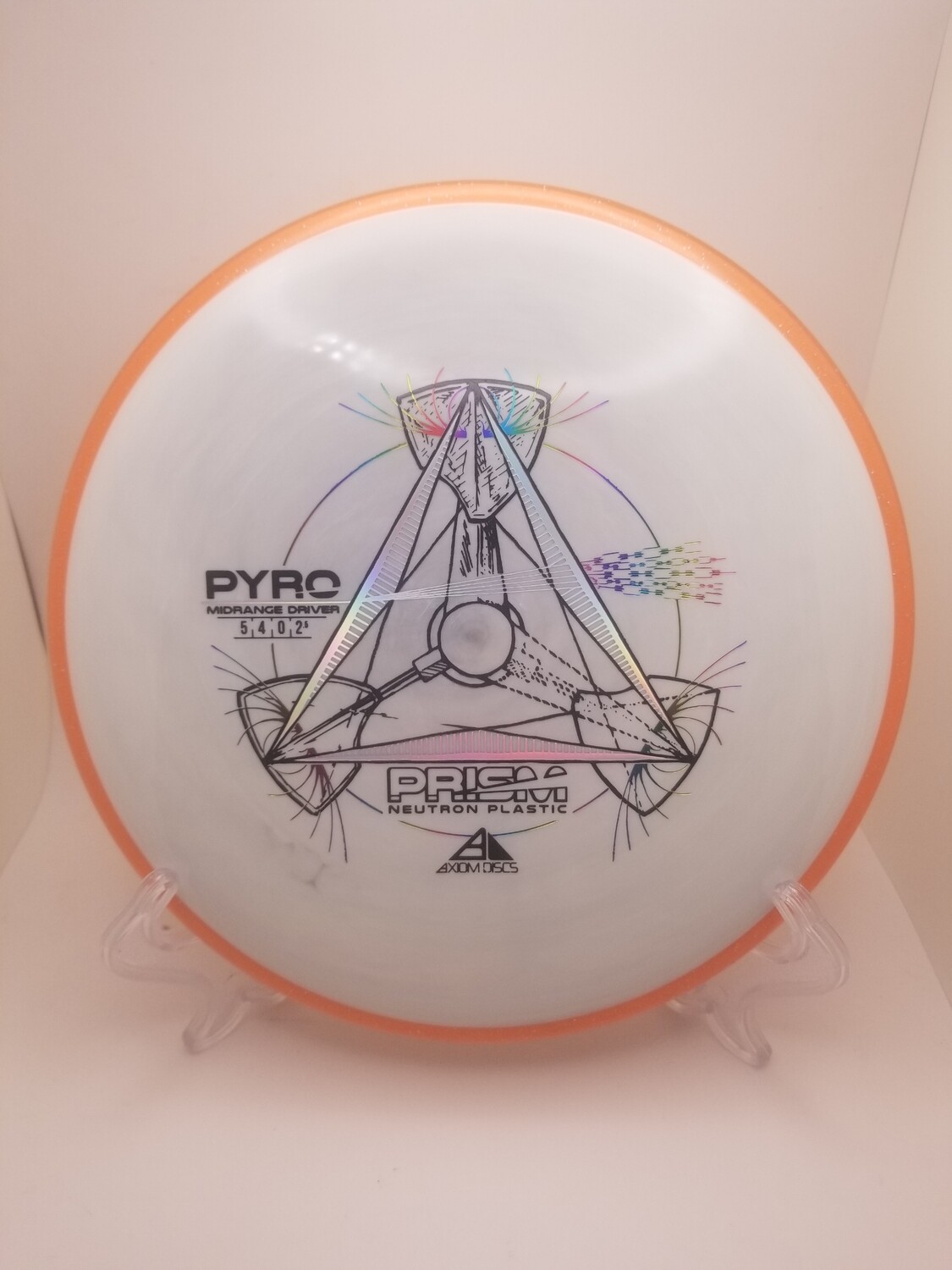 Axiom Discs Pyro Whitish/light Grey with Orange Rim 178g