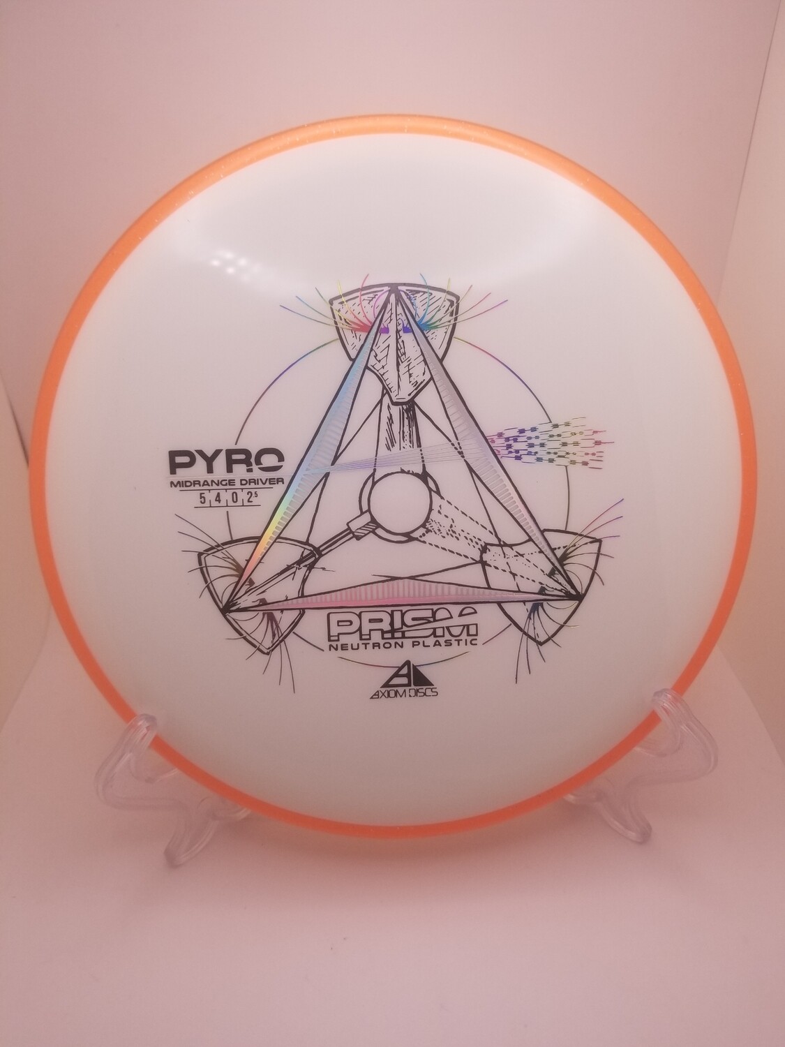 Axiom Discs Pyro White with Orange Rim 178g