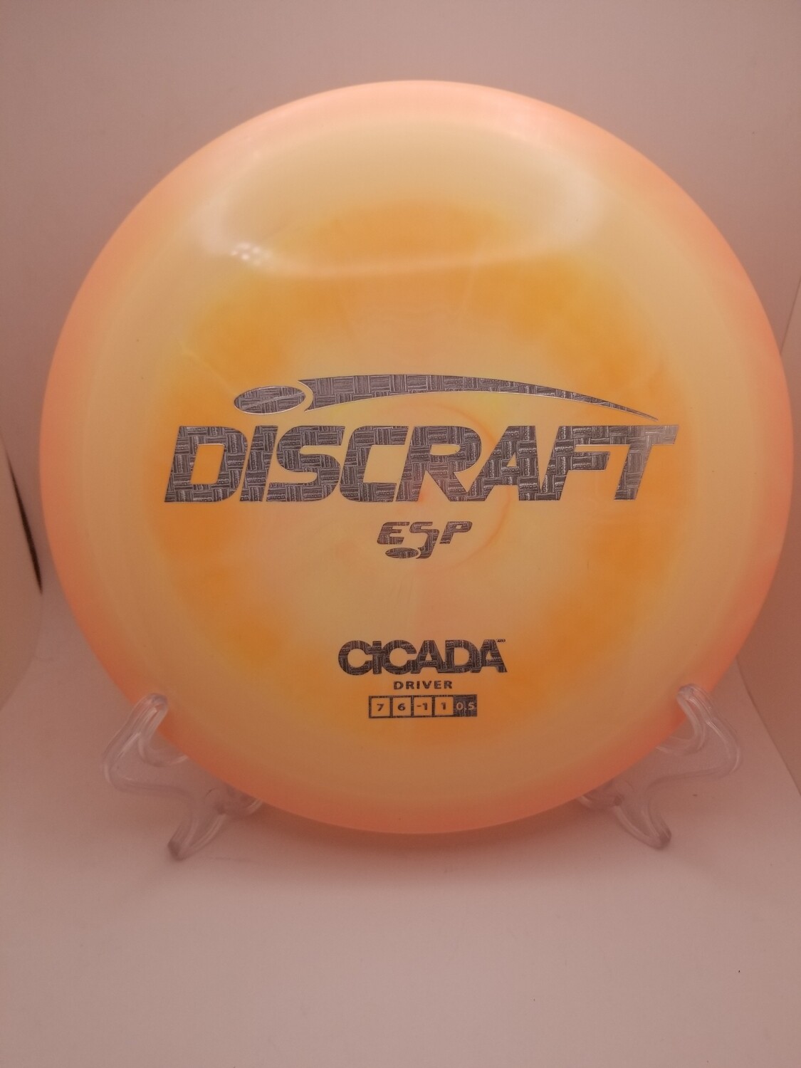 Discraft Discs Cicada ESP Pastel Light Peach and Silver Grid Stamp 170-172g