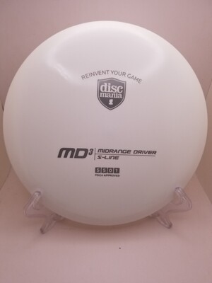 Discmania Discs S-Line MD3 White with Grey Stamp 178-180g
