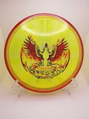 Axiom Discs- Prism Proton Envy - Team Series - Rebirth Eagle McMahon. Yellow Sparkly with Red Rim 173g