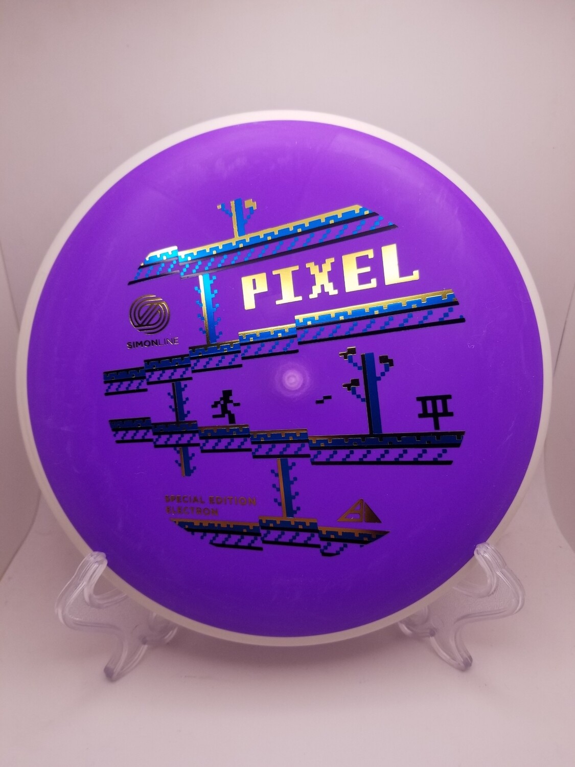 Axiom Discs - Simon Line - Electron Pixel - Special Edition Purple with White Rim 174g