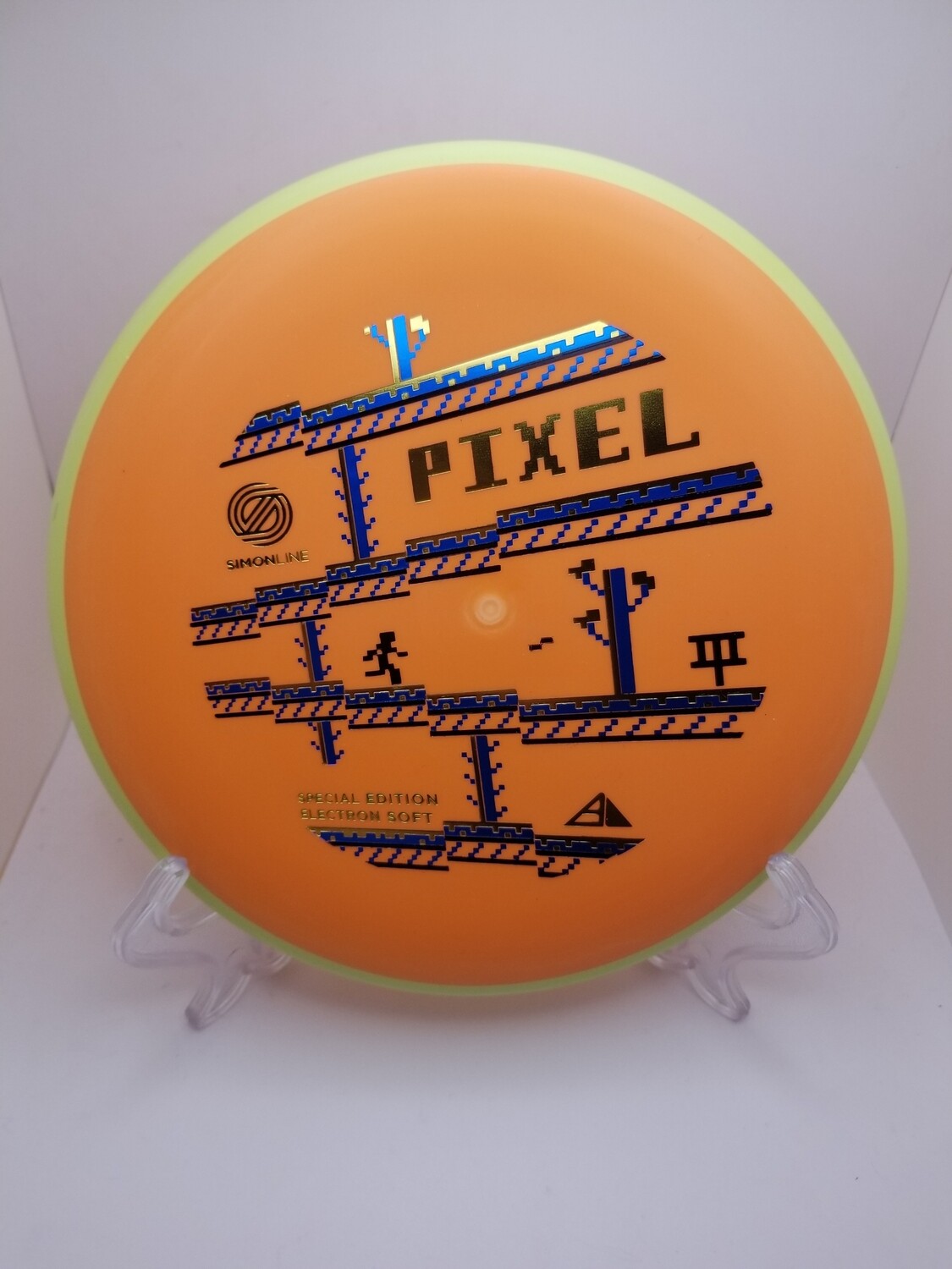 Axiom Discs - Simon Line - Electron Pixel - Special Edition - Soft Orange with Yellow Rim 173g.