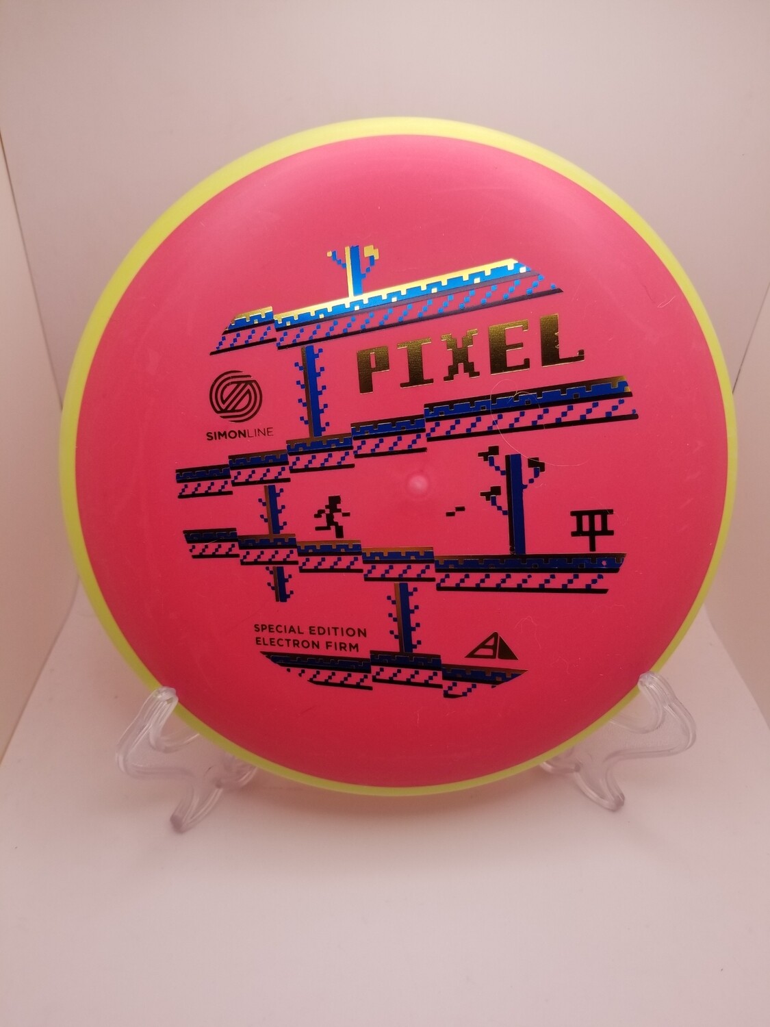 Axiom Discs - Simon Line - Electron Pixel - Special Edition - Firm Pink with Yellow Rim 174g