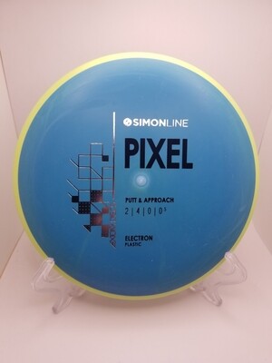 Axiom Discs- Simon Line - Electron Pixel - Stock Teal with Yellow Rim 173g.