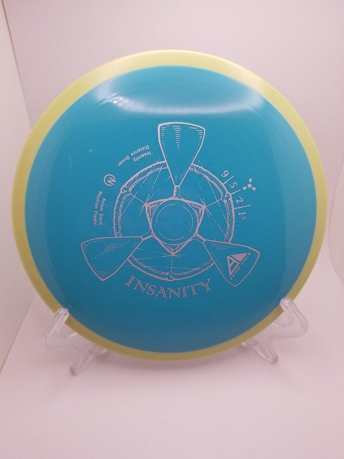 Axiom Discs Insanity Teal Blue with Sandstone Tan Rim Neutron 173g