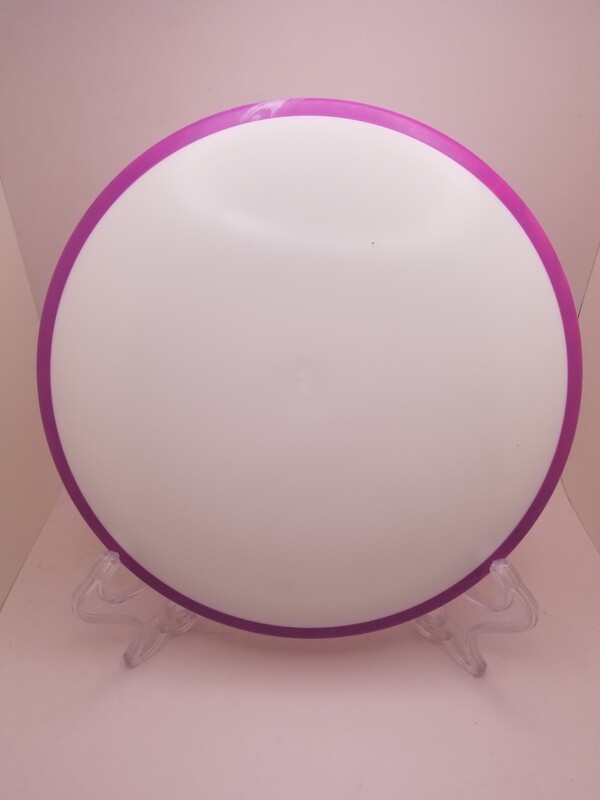 Dyers&#39; Delight - Axiom Discs Crave White with Pink/Magenta Rim Fission 165-169 g