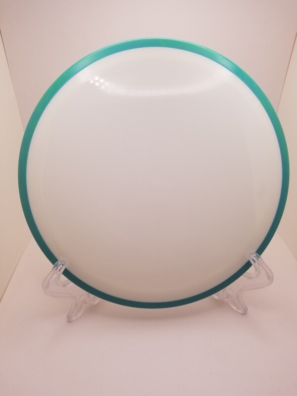 Dyers&#39; Delight Axiom Discs Crave White Blank with Blueish/Teal Rim Neutron 170-175g g