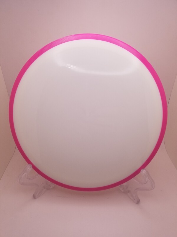 Dyers&#39; Delight Axiom Discs Crave White Blank with Pink Swirly Rim Neutron 170-175g g