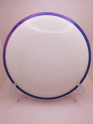 Dyer&#39;s Delight Axiom Discs Crave White Blank with Purple Rim Neutron 170-175g g