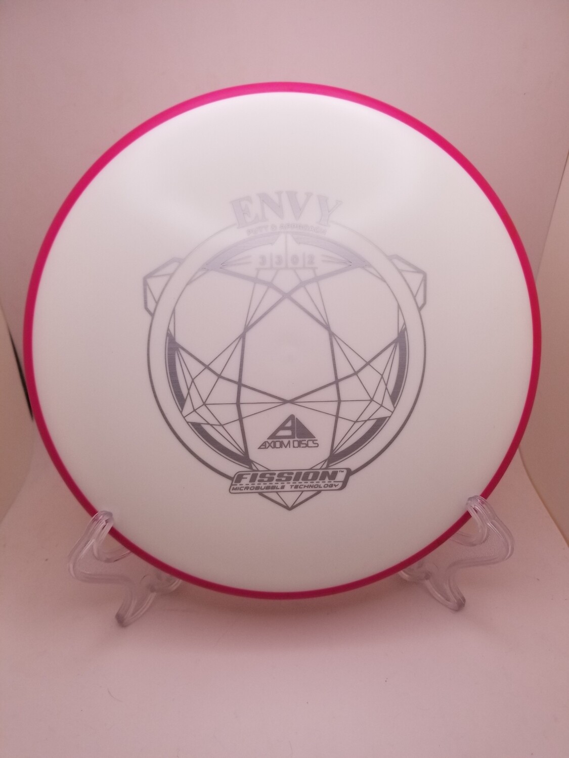 Axiom Discs Envy White with Pink Rim 172g Stamped Fission