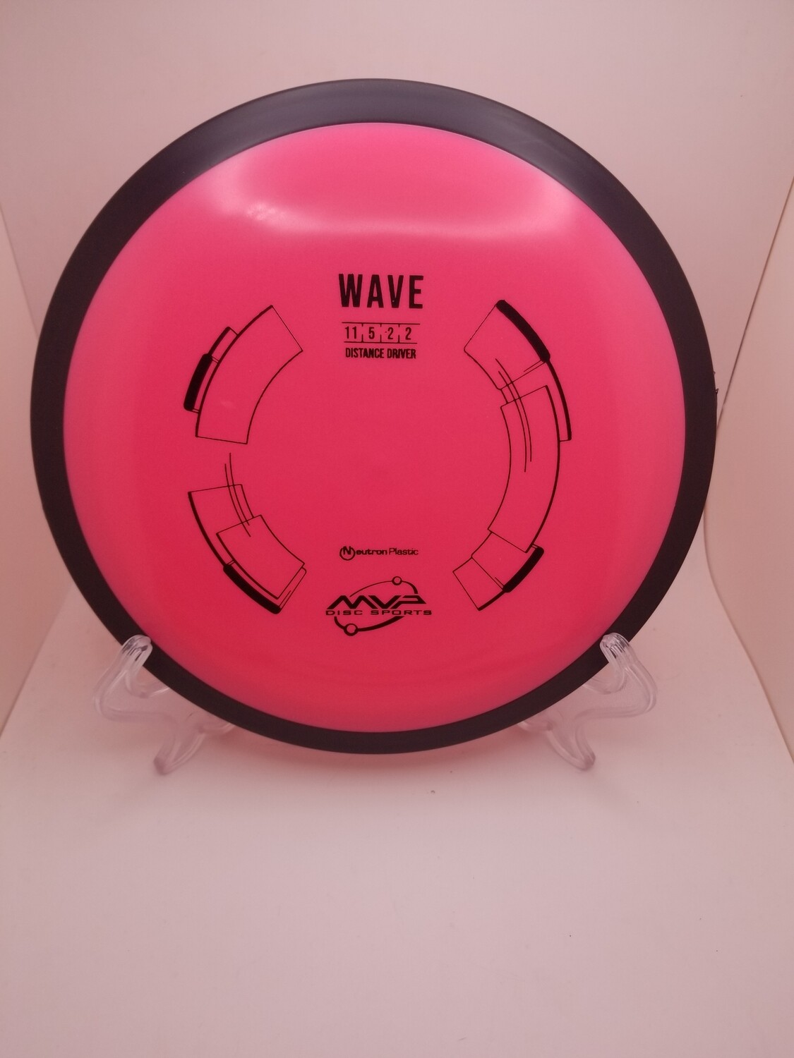 MVP Discs Pink Stamped Wave Neutron with Black Gyro Rim 168g