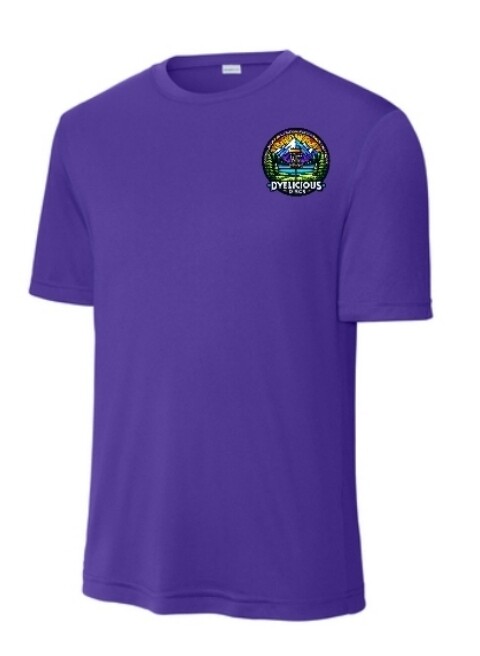 Dyelicious Discs Sport Tek Purple Jersey Tee