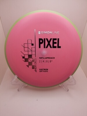 Axiom Discs- Simon Line - Electron Pixel Soft- Stock Pink with Green Rim 174g.