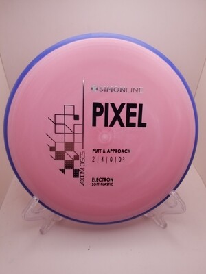 Axiom Discs- Simon Line - Electron Pixel Soft- Stock Pink with Blue Rim 174g.