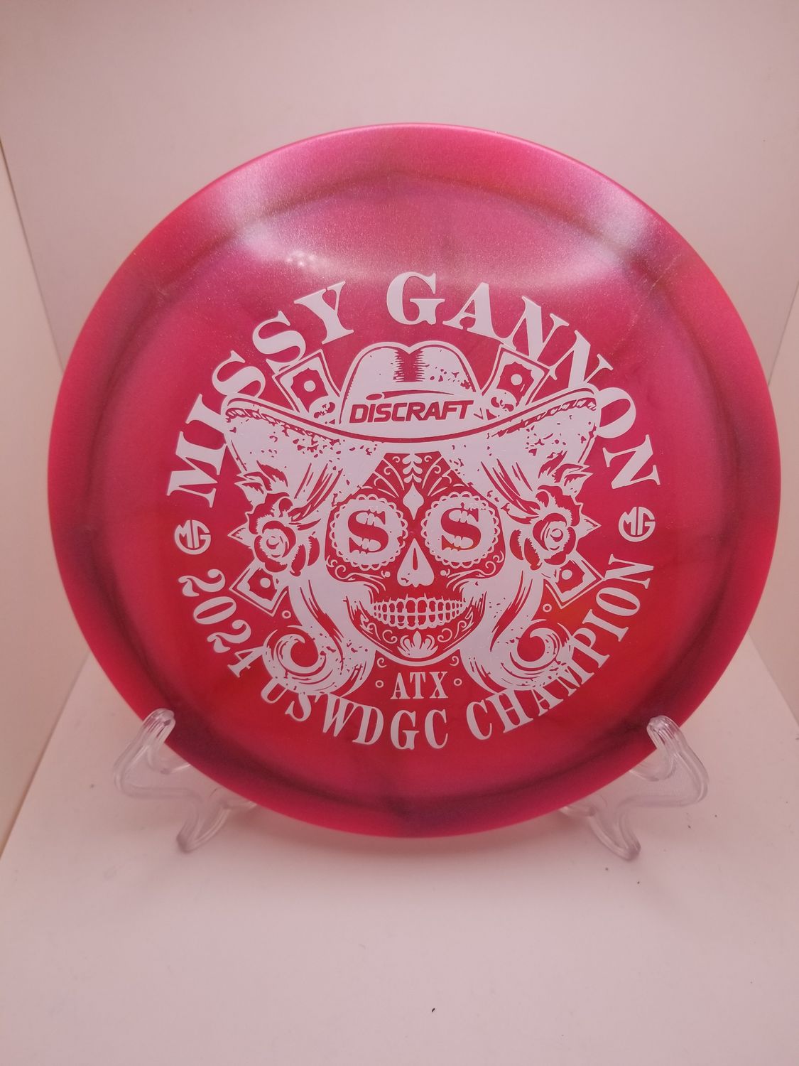 Discraft Discs 2024 USWDGC Missy Gannon Z Swirl Undertaker Pinkish/Red with White Stamp 173-174g