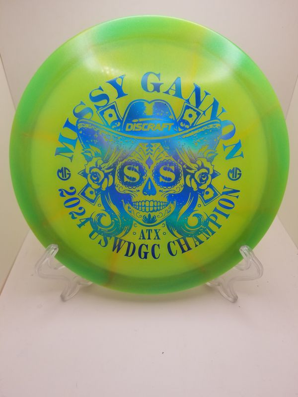 Discraft Discs 2024 USWDGC Missy Gannon Z Swirl Undertaker Green/Orange Burst with Blue Stamp 173-174g