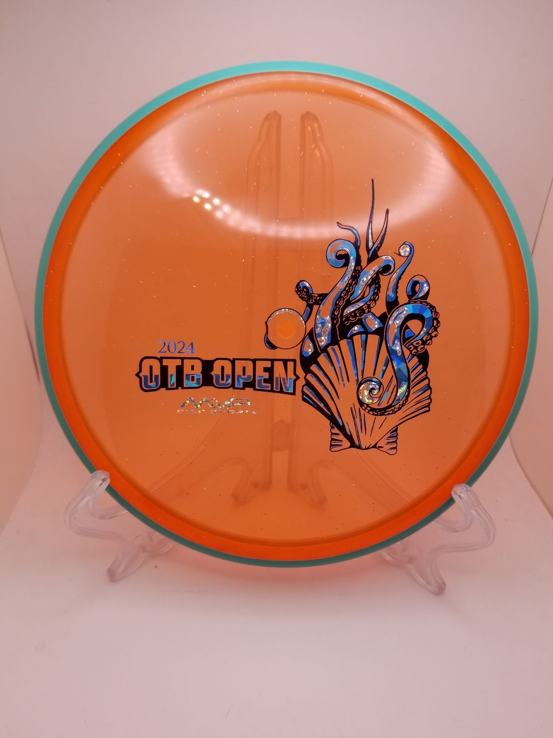 Axiom Discs Phase 1 2024 OTB Open Proton Soft Paradox Orange with Teal Blue Rim Weight: 174g