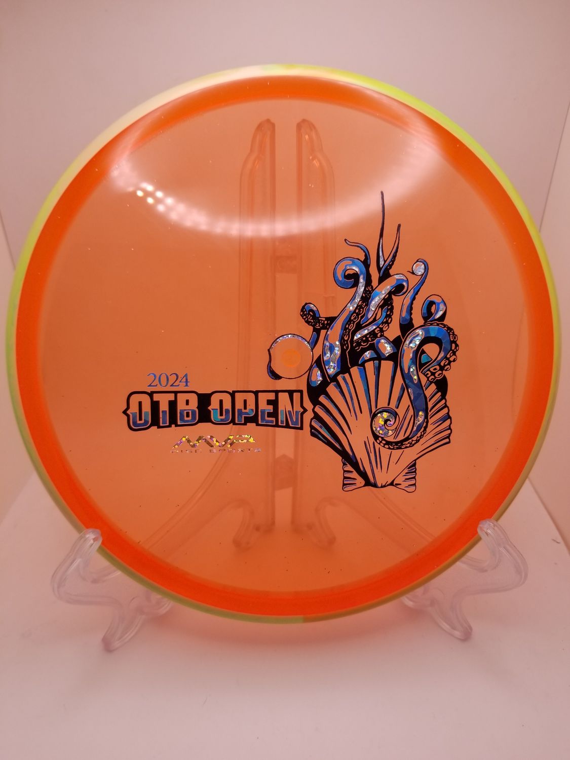 Axiom Discs Phase 1 2024 OTB Open Proton Soft Paradox Orange with Swirly Orange/Green Rim Weight: 174g