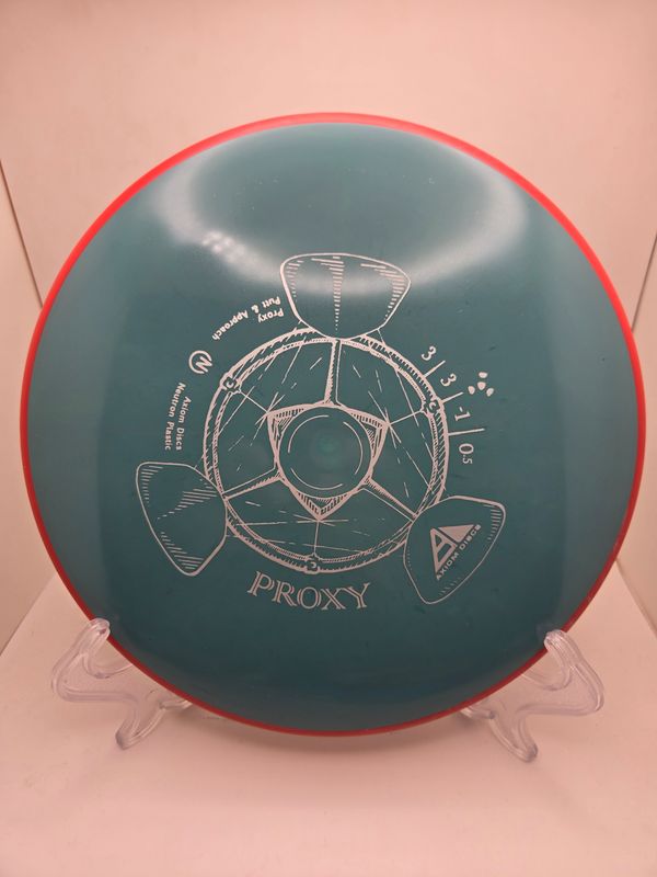 Axiom Discs Proxy Neutron Teal Blue with Red Rim 171g