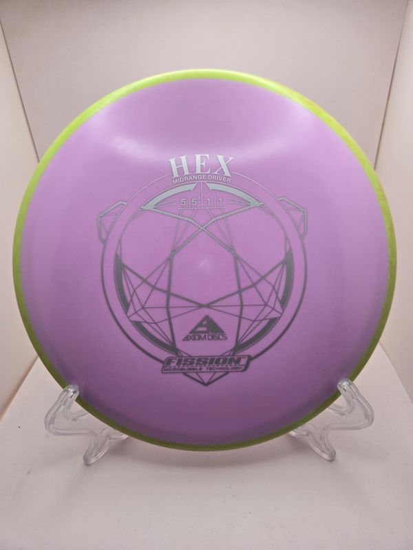 Axiom Discs Hex Fission Purple with Green Swirly Rim 177g