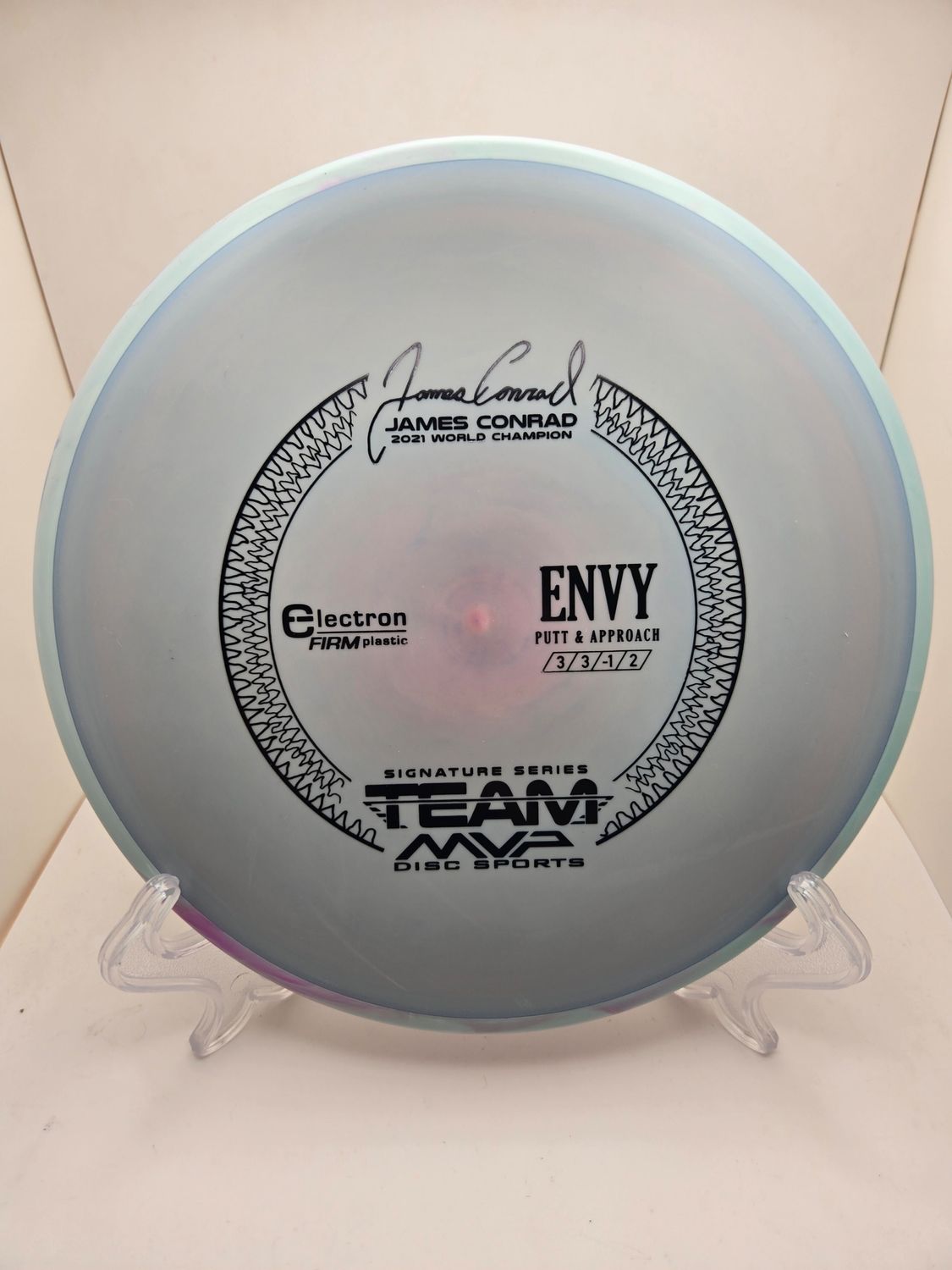 Axiom Discs Envy Electron Firm Light Blue with Blue/Purple Swirly Riim 174g