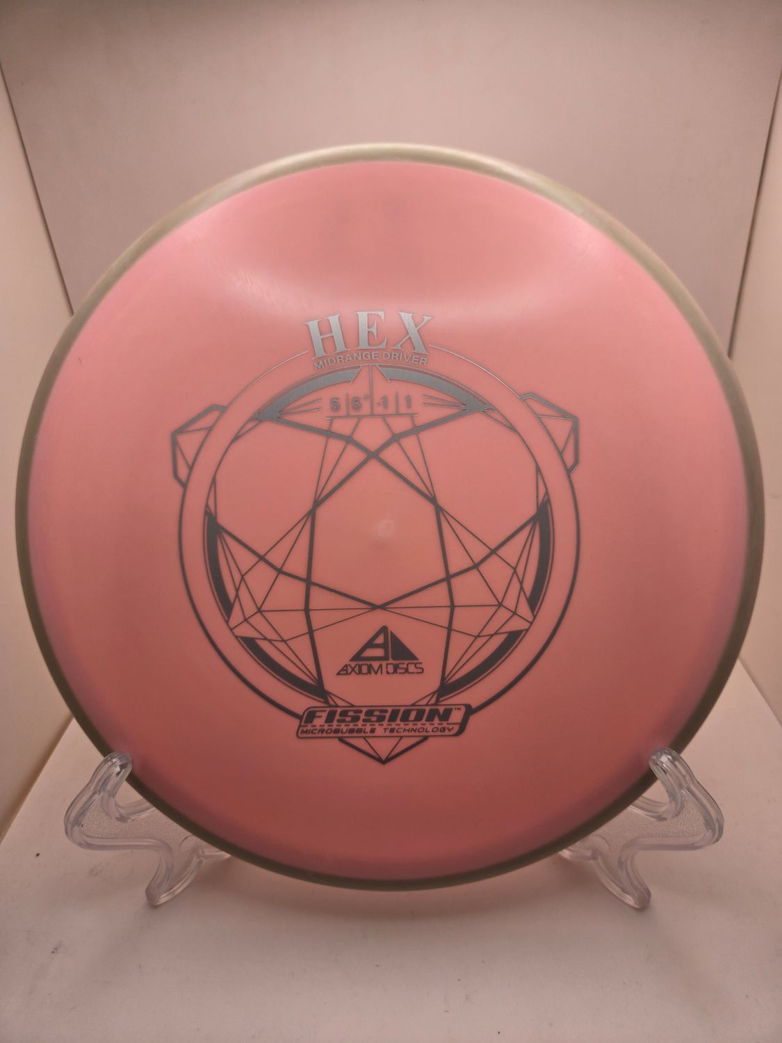 Axiom Discs Hex Fission Pink   with Grey/Brown Rim 177g