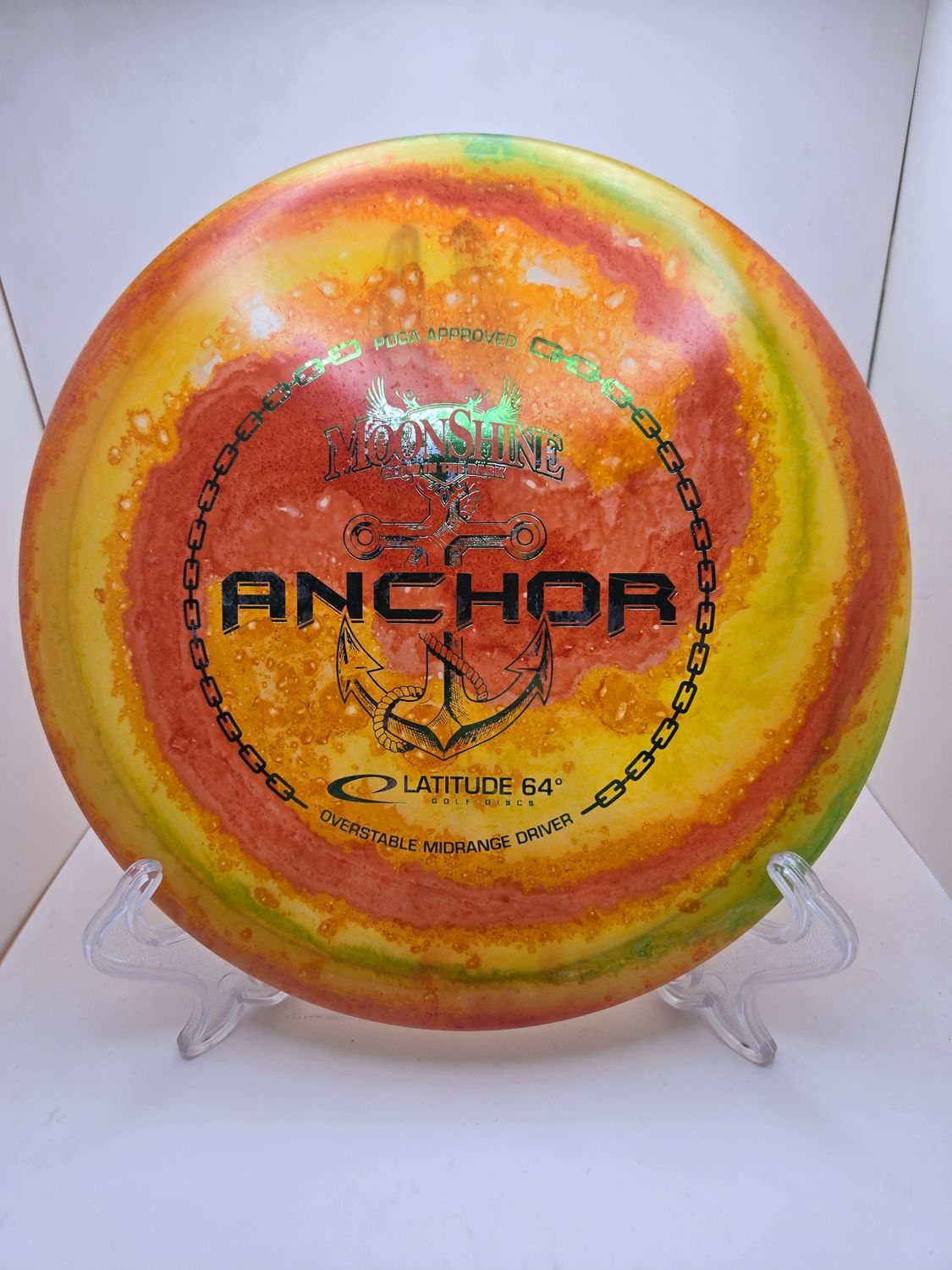 Latitude 64 Dyed Orange Swirl Moonshine Anchor 177g