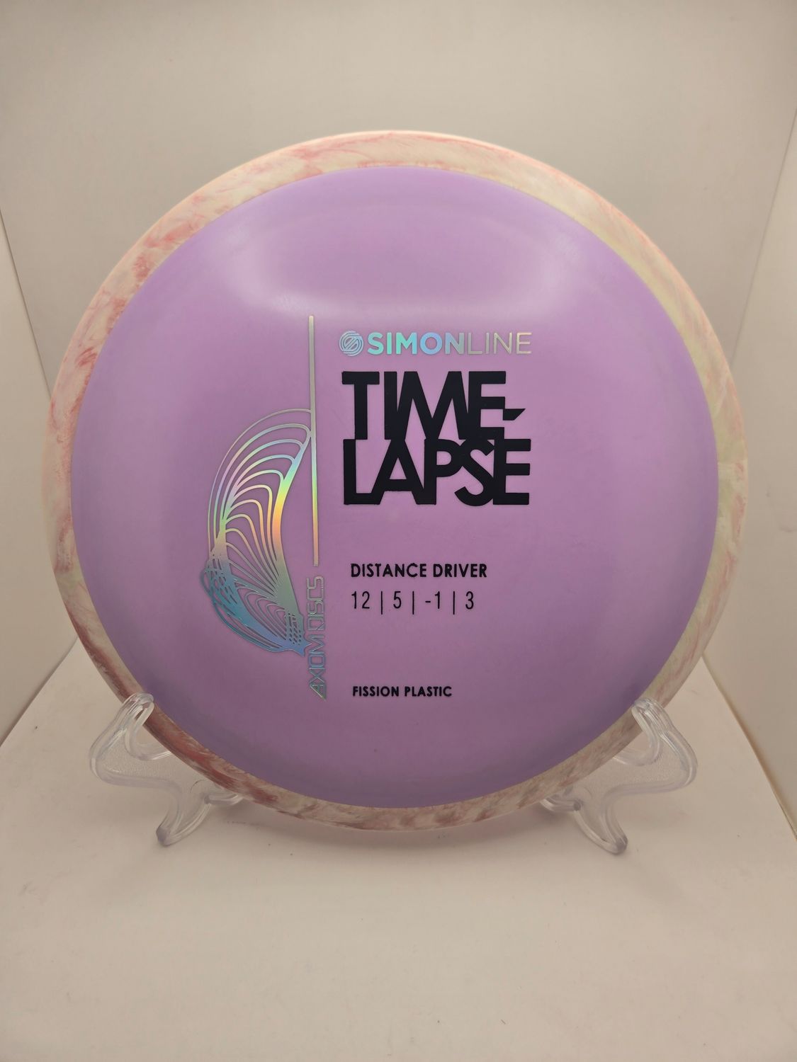 Axiom Discs Fission Time-Lapse Purple with Orange Swirly Rim - Stock 168g