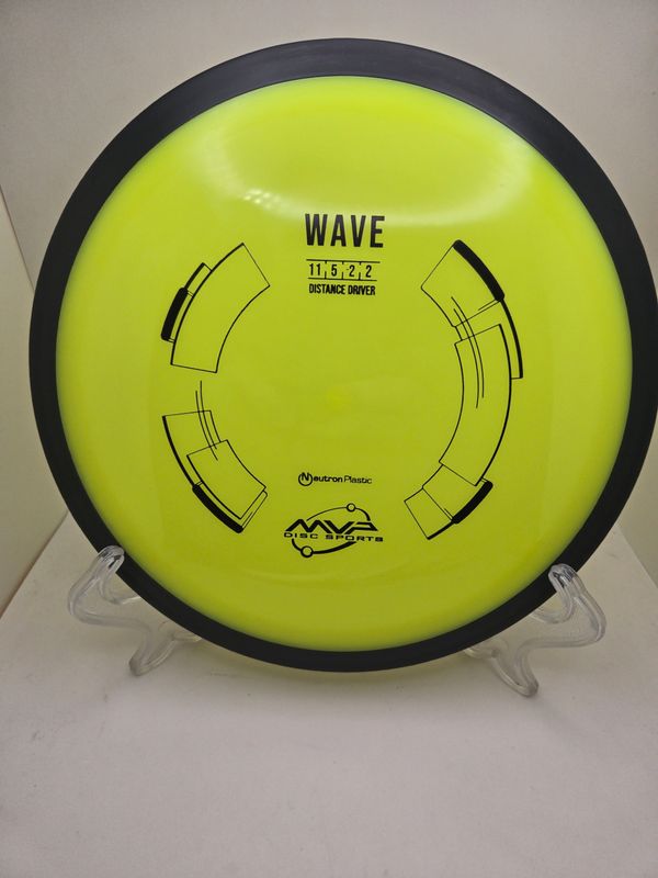 MVP Discs Yellow Stamped Wave Neutron with Black Gyro Rim 158g
