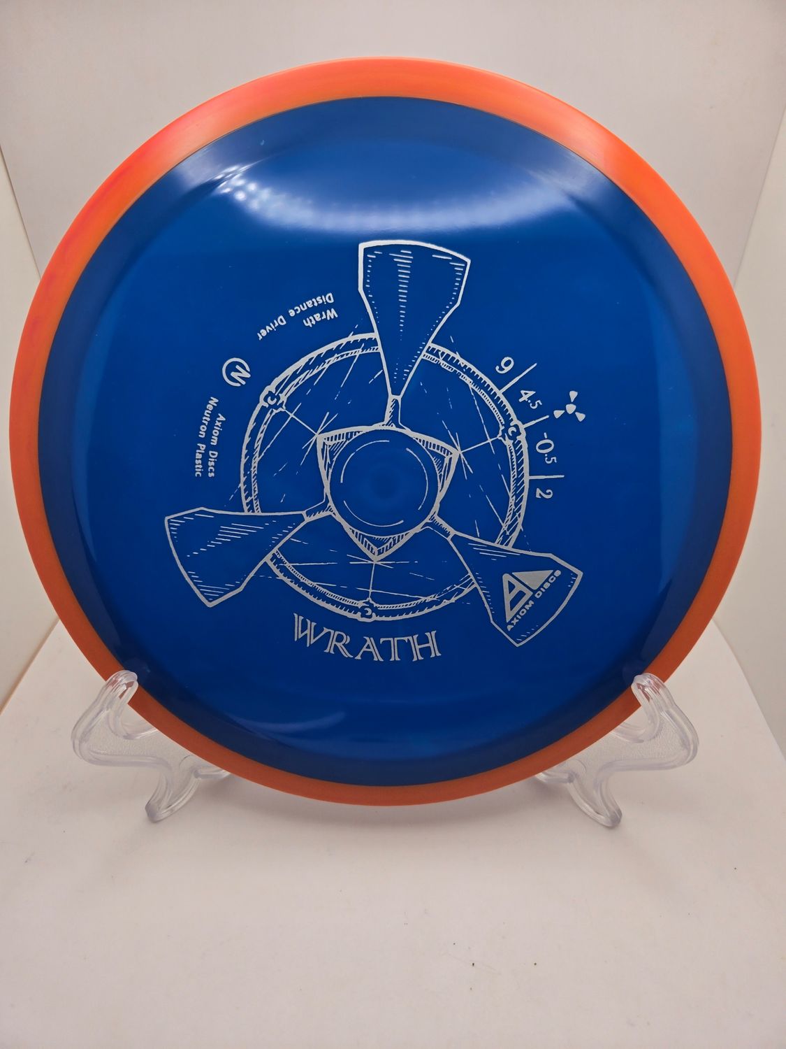 Axiom Discs Wrath Blue with Orange Rim 157g