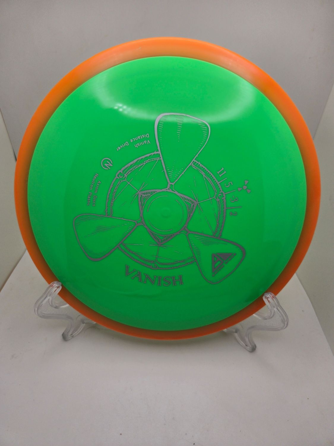 Axiom Discs Vanish Mint Green with Orange Rim Neutron 159g