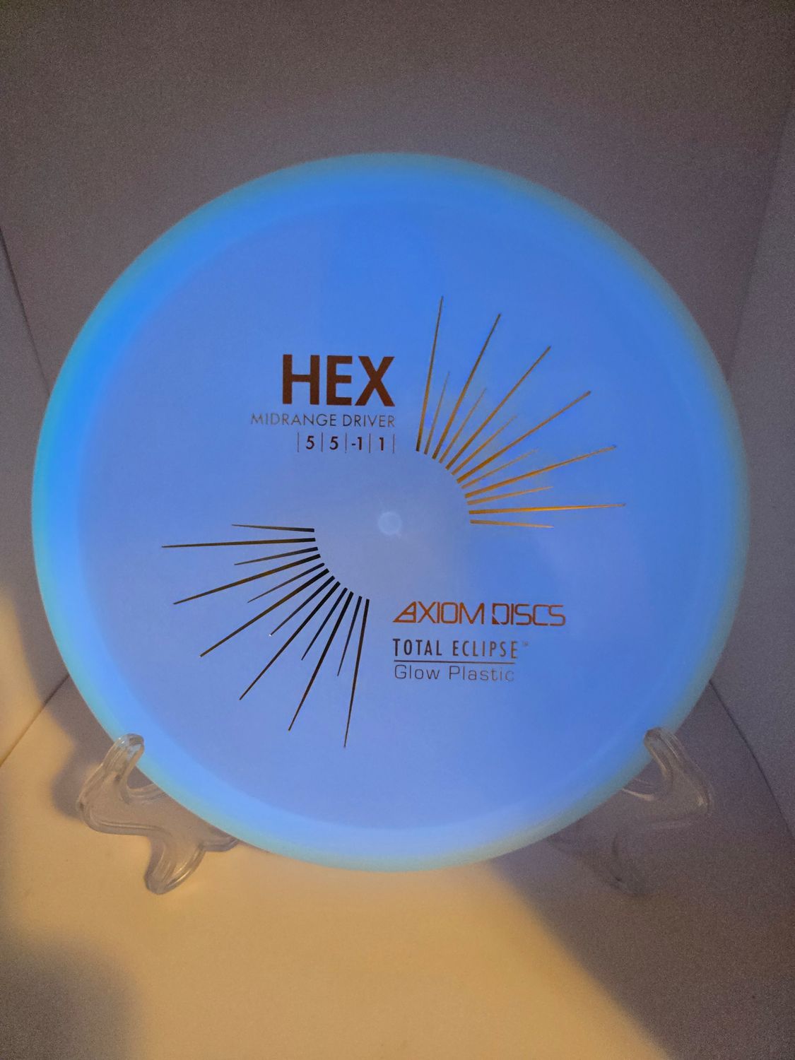 Axiom Discs Hex Total Eclipse Blue Plate Green Rim 177g