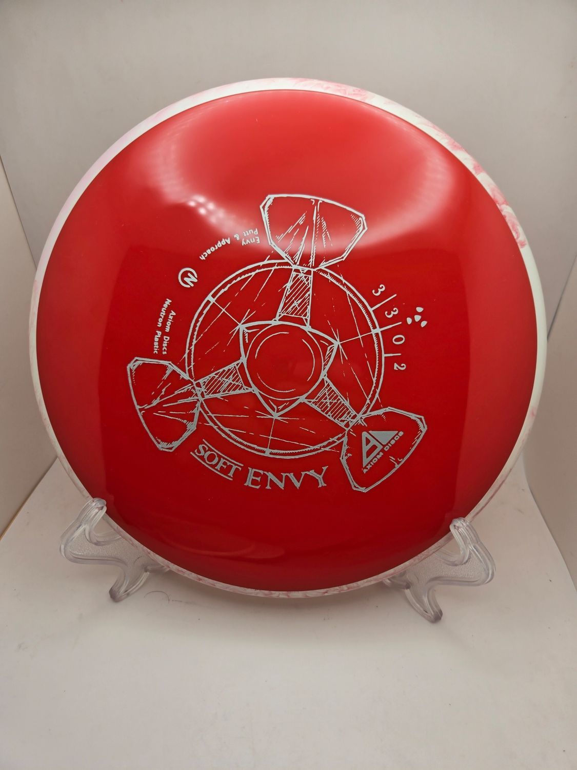 Axiom Discs Envy Soft Neutron  Red with Red Swirly Rim 173g.