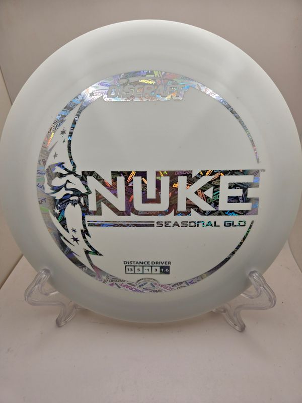 Discraft Discs Seasonal Glo Nuke White with Silver Stamp