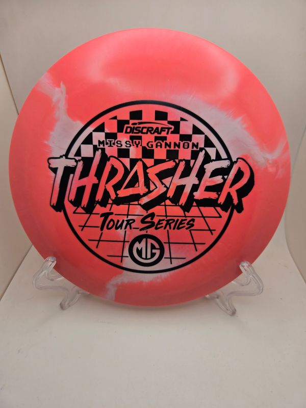 Discraft Discs 2022 Missy Gannon Tour Series Thrasher Salmon Burst with Black Stamp 164-166g