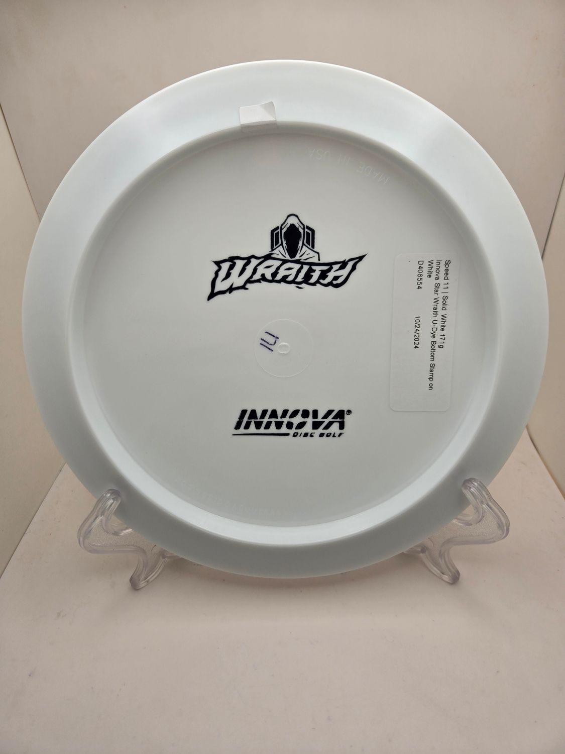 Innova Discs Star Wraith U-Dye White Bottom Stamp with Black Stamp 171g