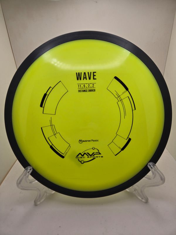 MVP Discs Yellow Stamped Wave Neutron with Black Gyro Rim 166g