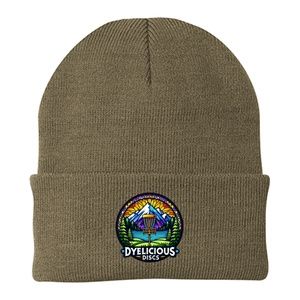 Dyelicious Discs Beanie Knit Cap Coyote Brown