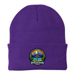 Dyelicious Discs Beanie Knit Cap Athletic Purple