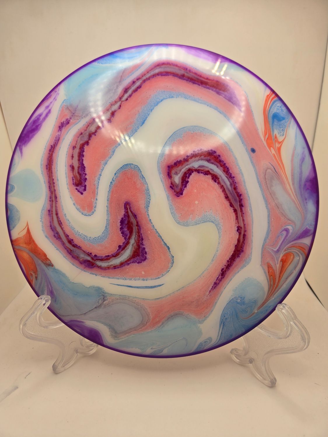 Dynamic Discs Dyed Pink Blue Crimson and Purple Lucid Ice Vandal 176g